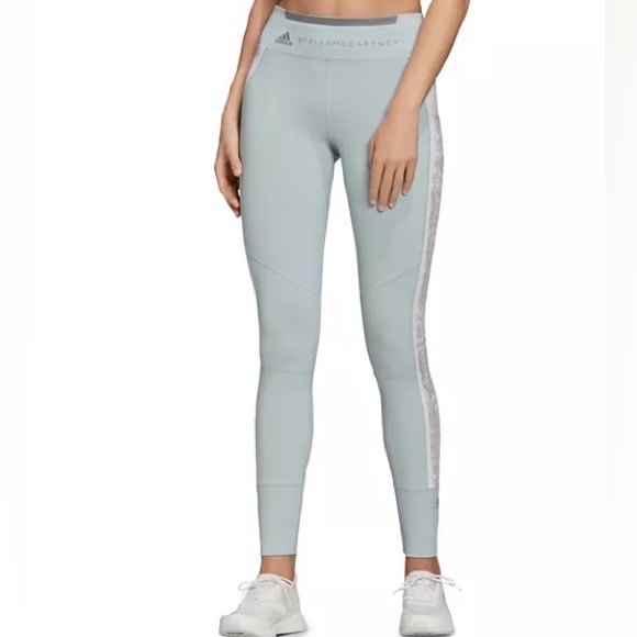 NWT Stella McCartney x Adidas Blue Snakeskin Leggings - Picture 2 of 8